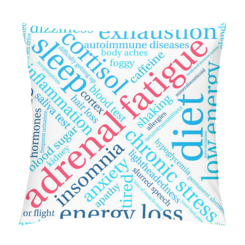 Personality  Adrenal Fatigue Word Cloud Pillow Covers