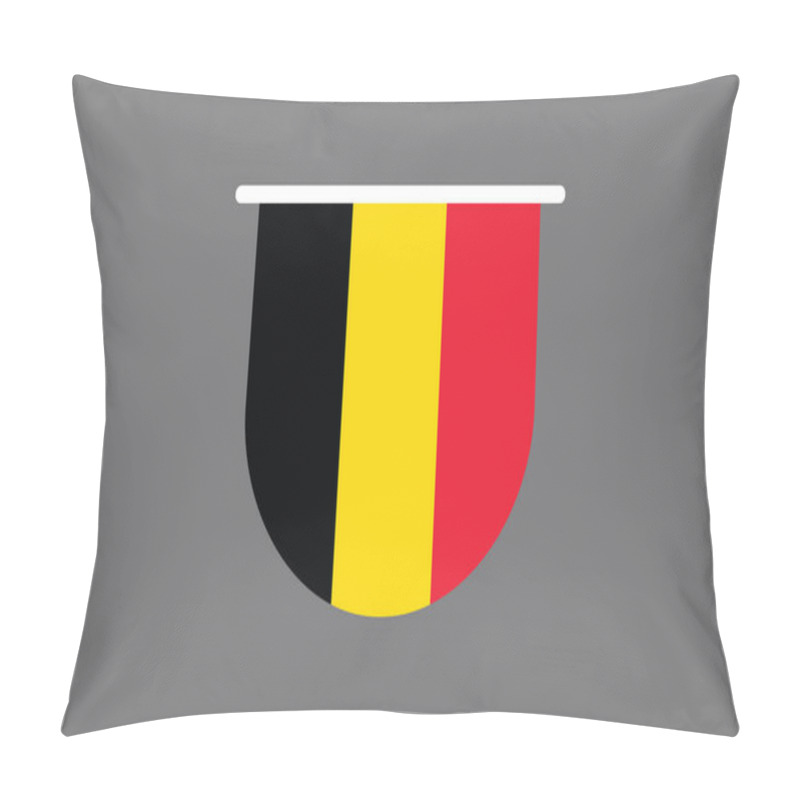 Personality  Belgium Flag, The Flag Of Belgium, Flag Of Belgium National Country Symbol Illustration Vector, Rectangle Belgium Flag Illustration, Flat Vector Illustration Pillow Covers