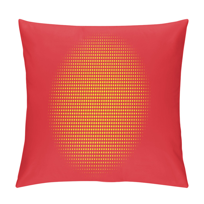 Personality  Red Halftone Circle Background Pillow Covers