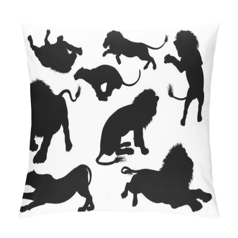 Personality  Silhouette Lions Graphic Pillow Covers