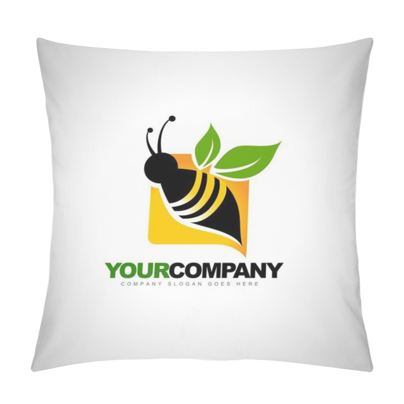 Personality  Bee Logo Design Concept Pillow Covers