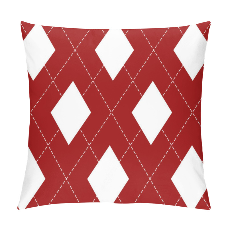 Personality  Christmas New Year Argyle. Pattern Scottish Cage Pillow Covers