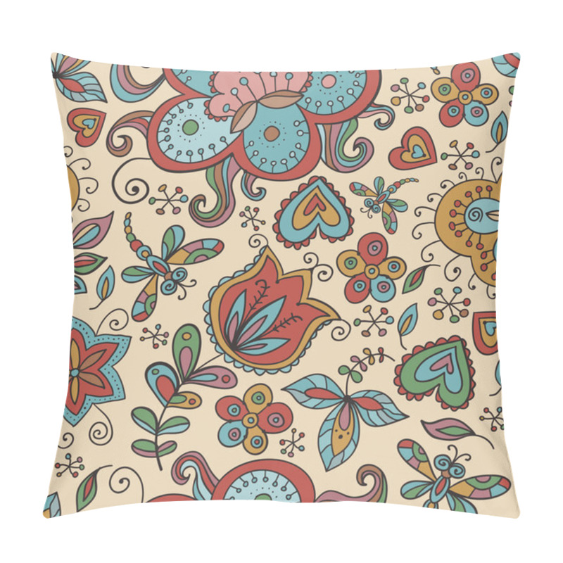 Personality  Fantasy Floral Seamless Pattern Pillow Covers