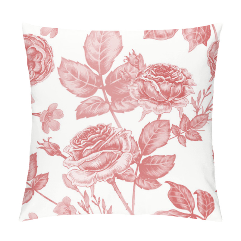 Personality  Seamless Pattern With Roses. Pillow Covers