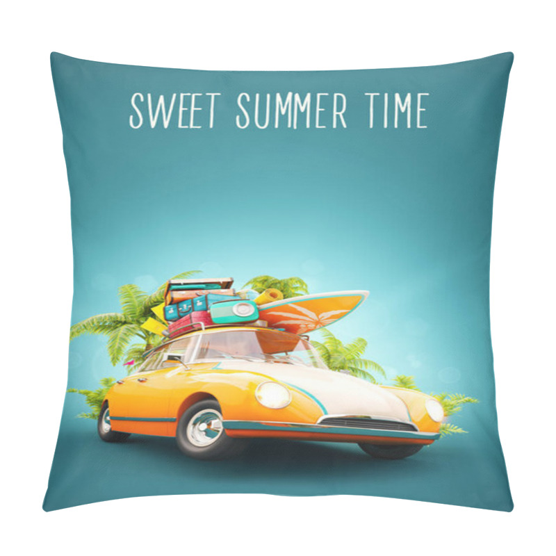 Personality  Summer Travel Illustration Pillow Covers