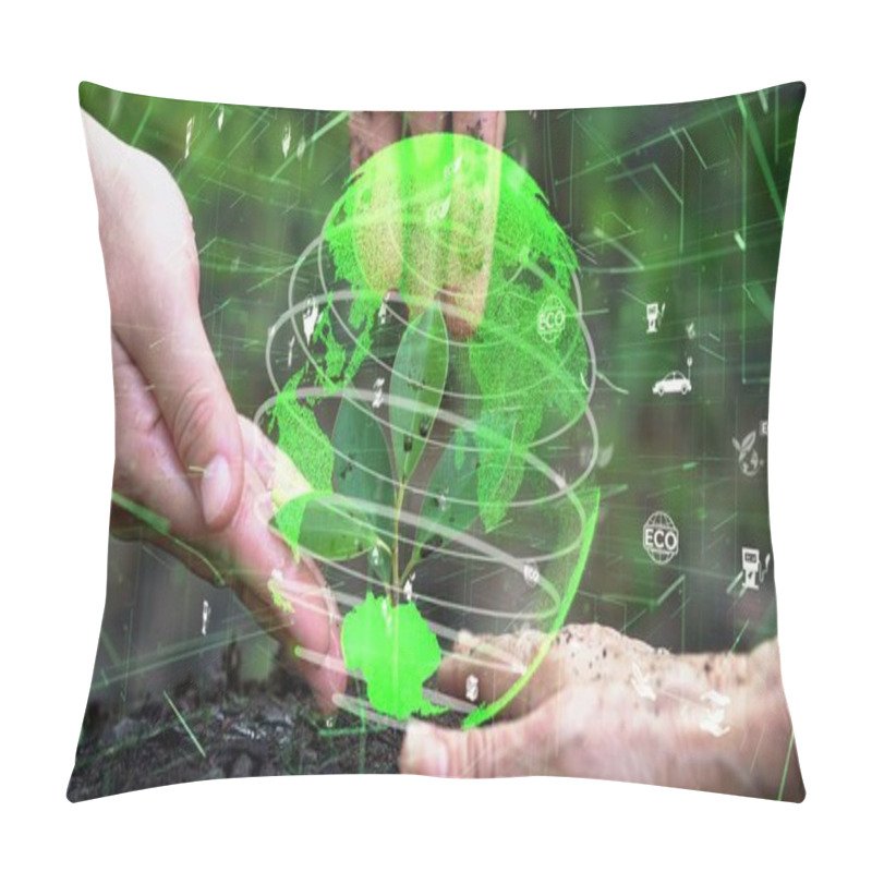 Personality  Future Environmental Conservation And Sustainable ESG Modernizat Pillow Covers