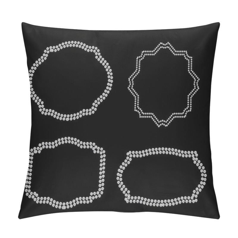 Personality  Abstract Beautiful Black Frame Diamond Background Vector Illustr Pillow Covers