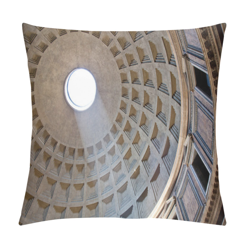 Personality  Interior Of Rome Pantheon With The Famous Ray Of Light From The Top Pillow Covers