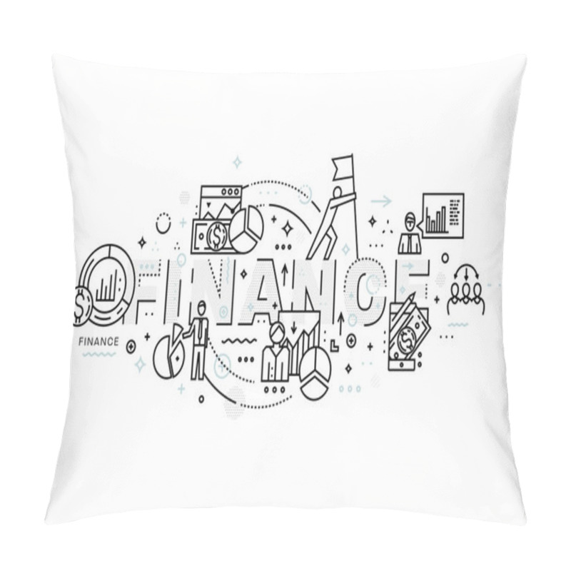 Personality  Finance  Icons And Elements  Pillow Covers