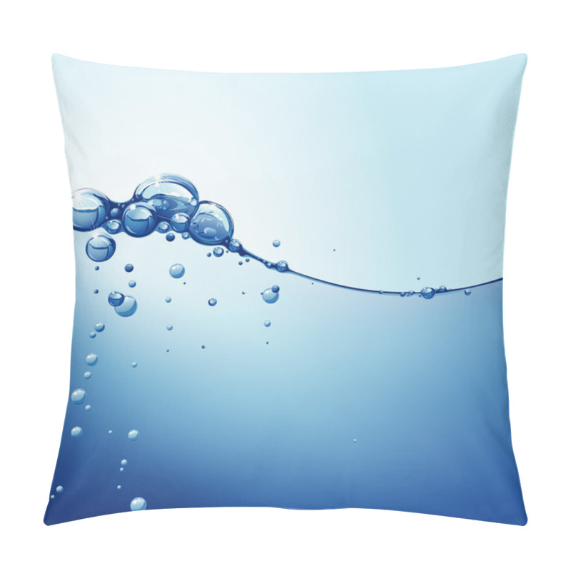 Personality  Water Wave With Bubbles Pillow Covers