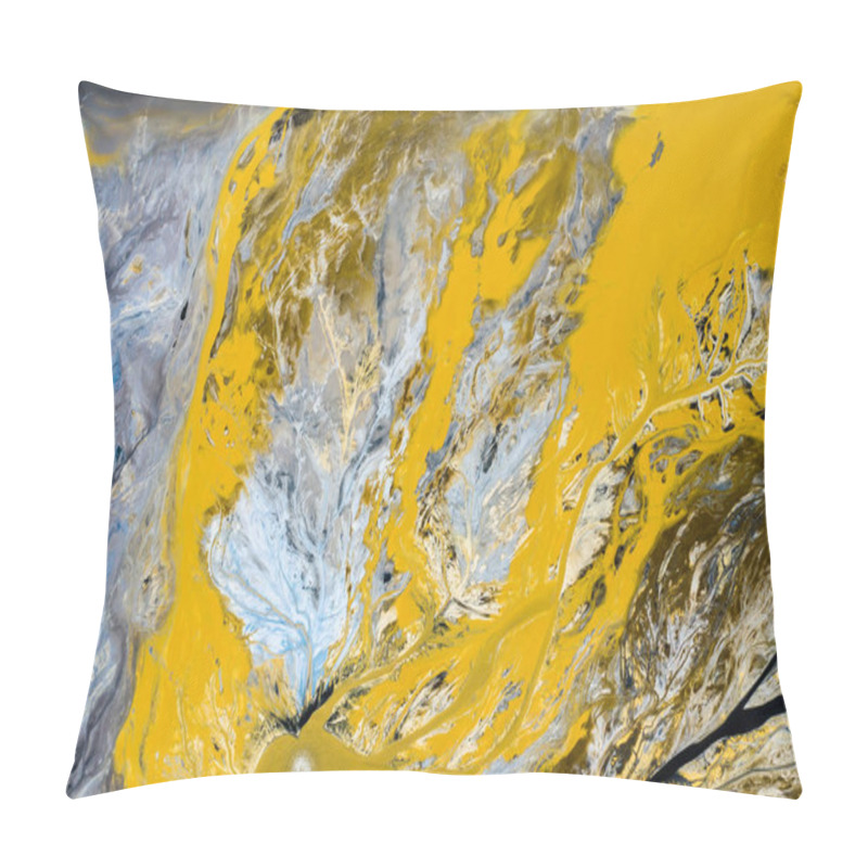 Personality  Degraded Landscape. Destroyed Land. View From Above. Surrealisti Pillow Covers