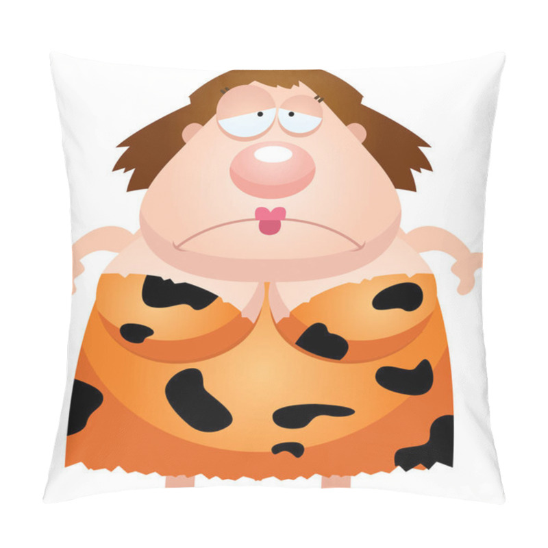 Personality  Sad Cartoon Cavewoman Pillow Covers