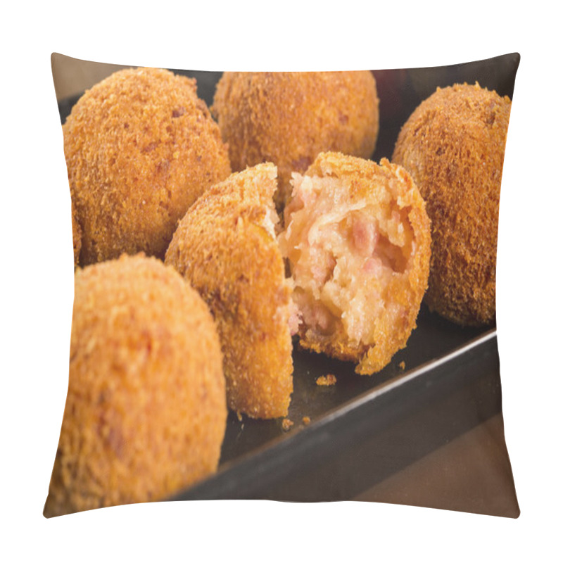 Personality  Brazilian Deep Fried Cheese And Ha Snack, Popular At Local Parti Pillow Covers