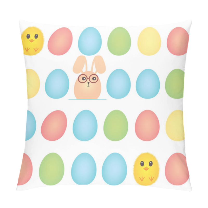 Personality  Easter Bunnies, Chicken And Easter Eggs Pillow Covers