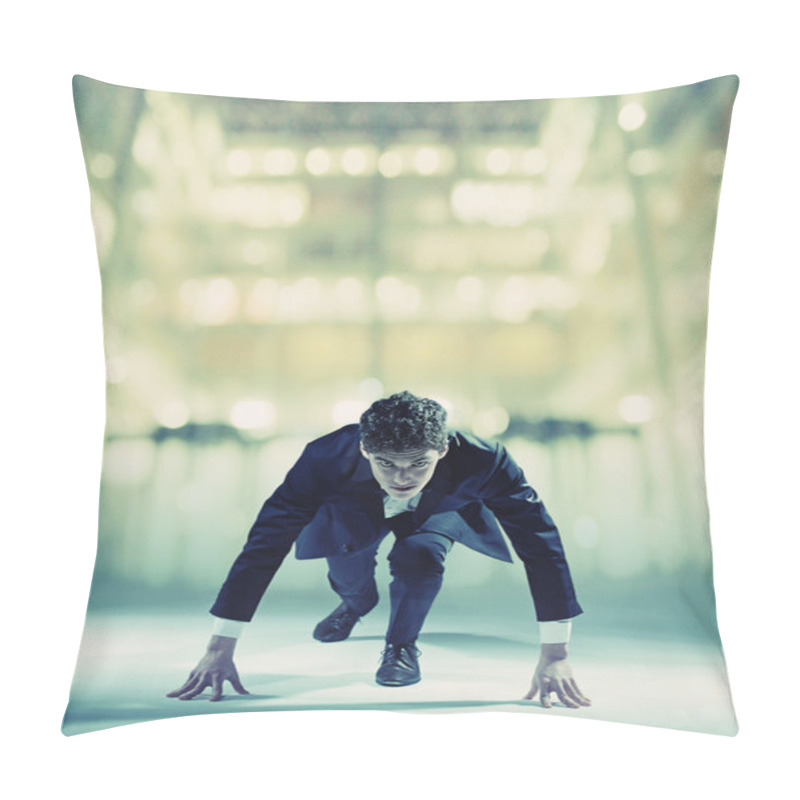 Personality  Businessman Starting His Career Pillow Covers