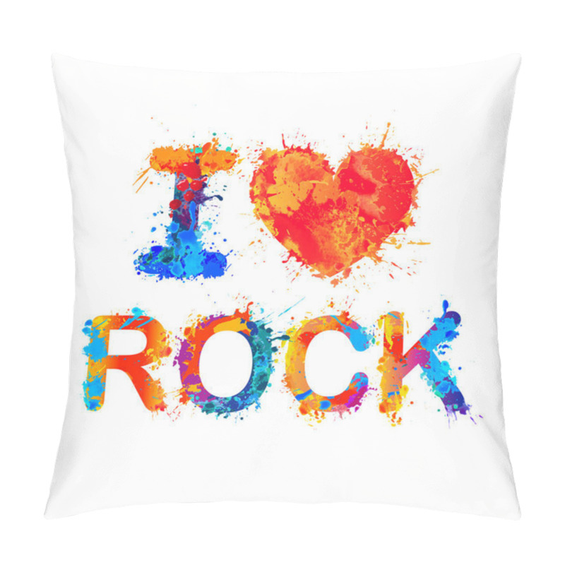 Personality  I Love Rock. Vector Pillow Covers