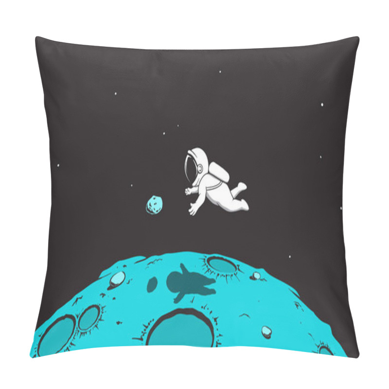 Personality  Astronaut In Weightlessness Pillow Covers