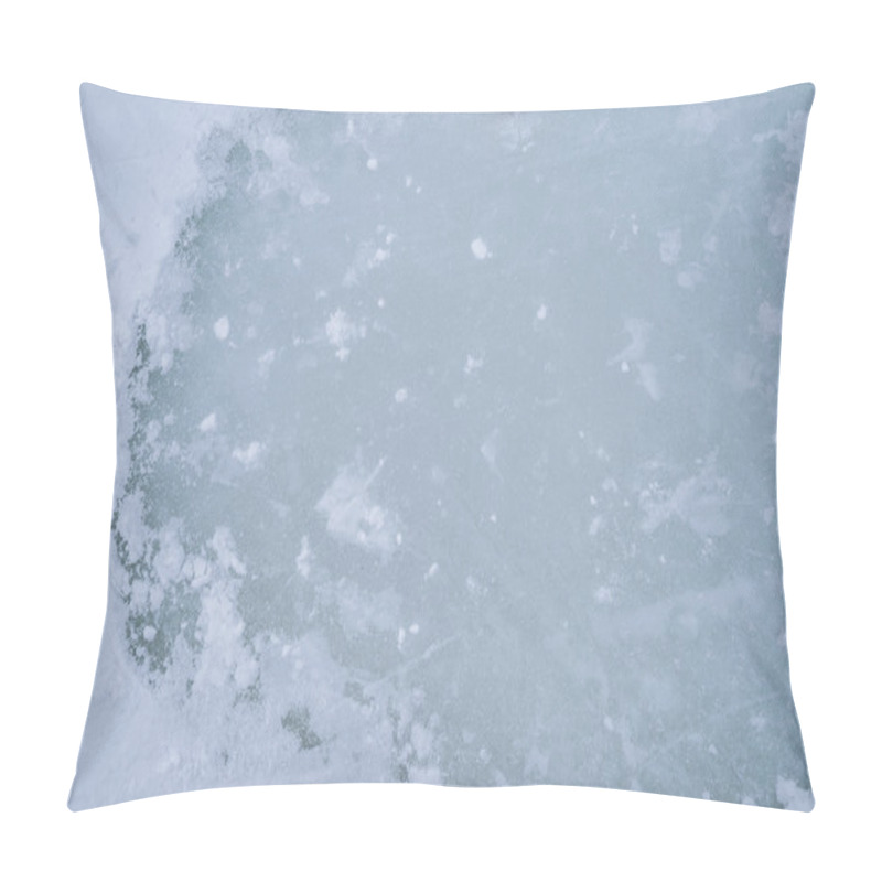 Personality  Ice Texture On Outdoor Rink Pillow Covers