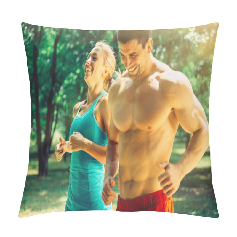 Personality  Happy Couple Jogging Pillow Covers