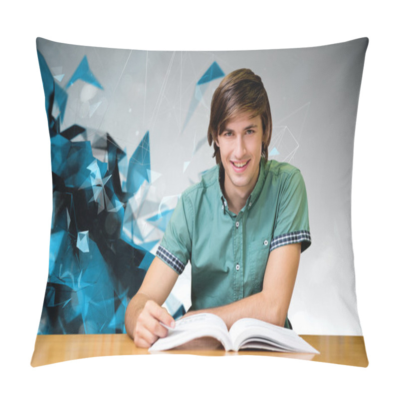 Personality  Student Sitting In Library Reading Pillow Covers