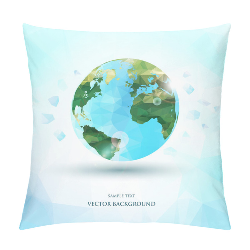 Personality  Polygonal Planet Earth Pillow Covers