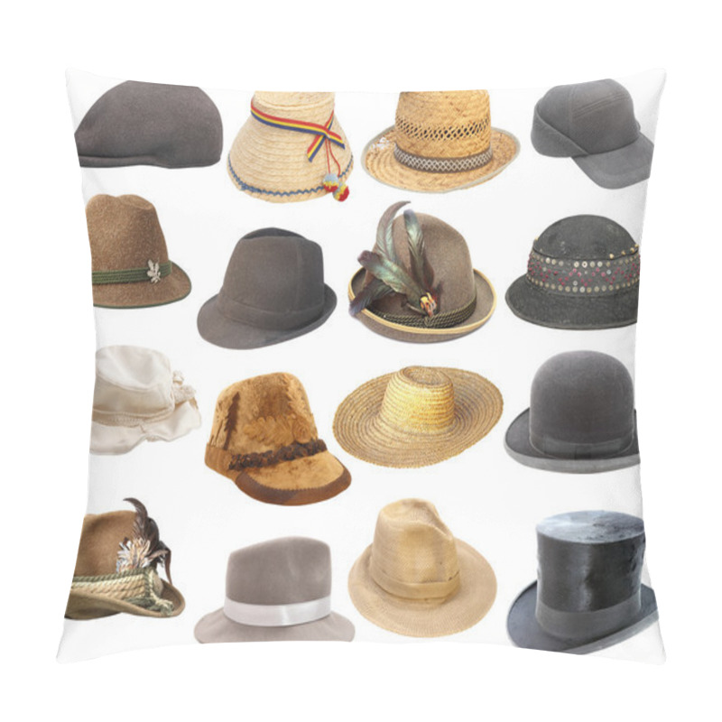 Personality  Large Collection Of Hats Over White Pillow Covers