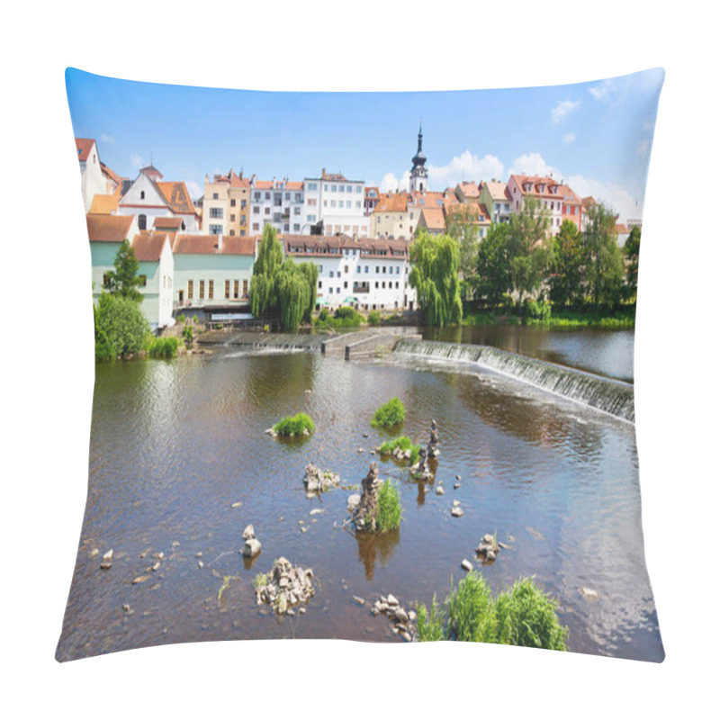 Personality  Historical Center, Otava River, Town Pisek, Czech Republic Pillow Covers