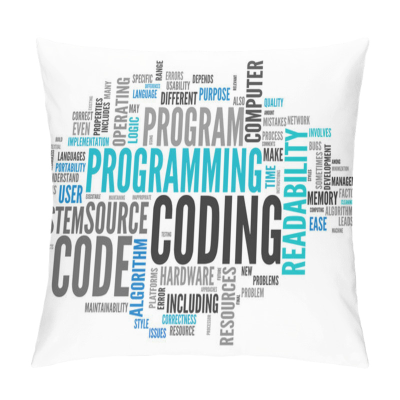 Personality  Word Cloud Coding Pillow Covers