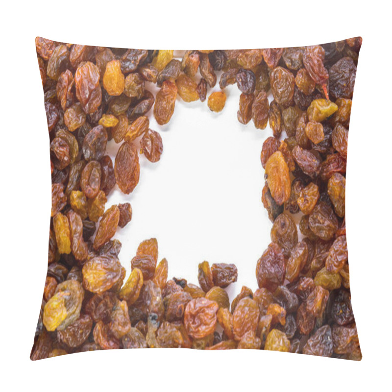 Personality  Dried Raisins On A White Background Pillow Covers