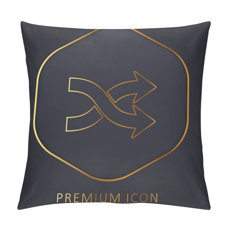 Personality  Arrow Shuffle Golden Line Premium Logo Or Icon Pillow Covers