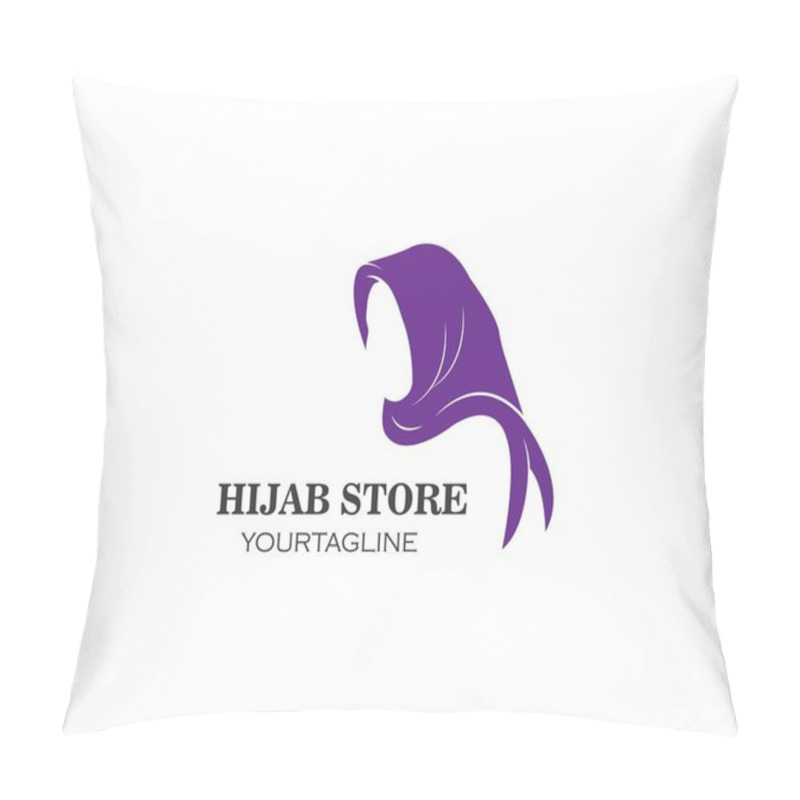 Personality  Hijab Logo Vector,culture Of Woman Muslim Fashion  Pillow Covers