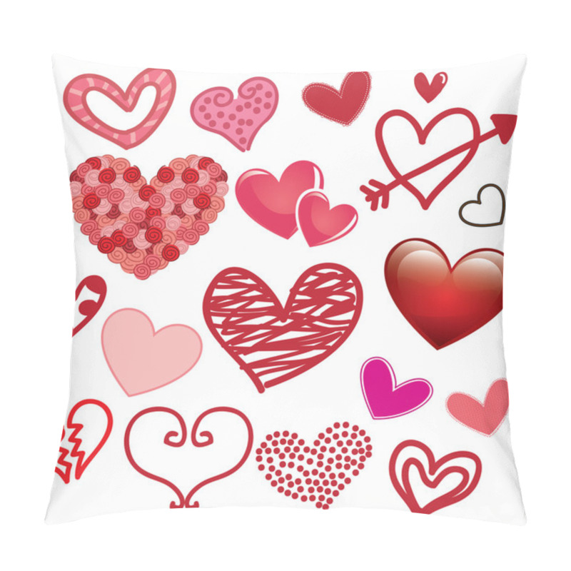 Personality  Hearts Icons Pillow Covers