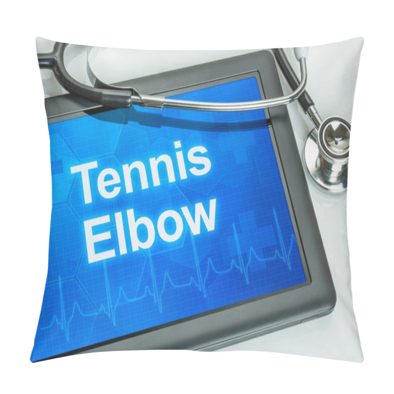 Personality  Tablet With The Diagnosis Tennis Elbow On The Display Pillow Covers