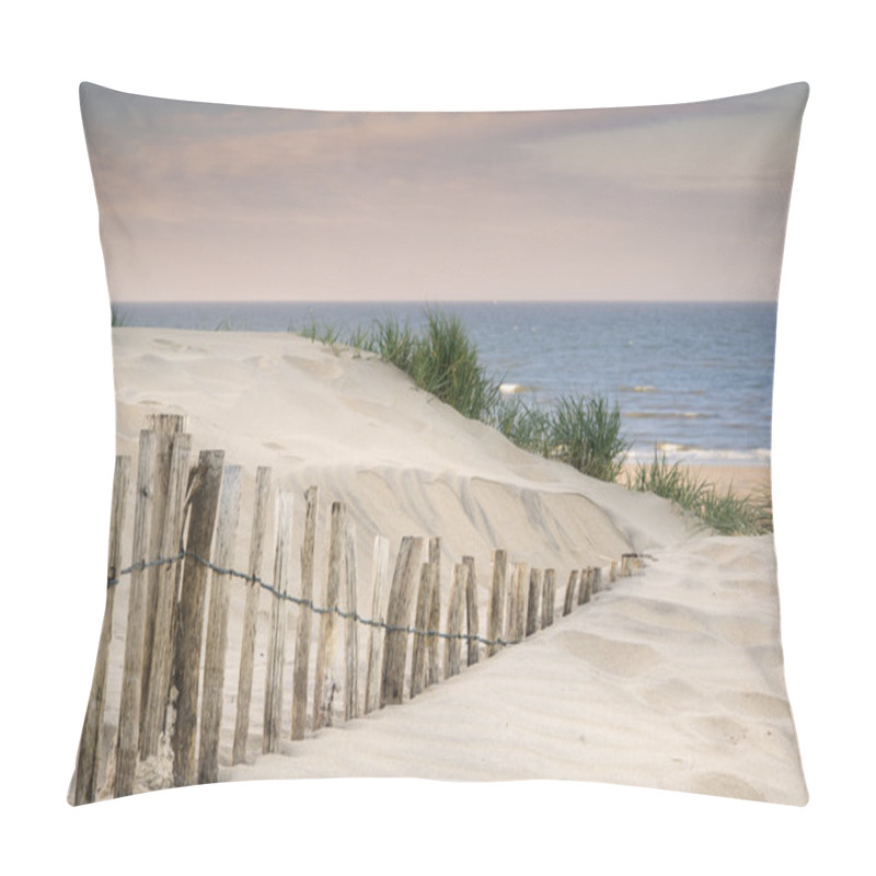 Personality  Grassy Sand Dunes Landscape At Sunrise Pillow Covers