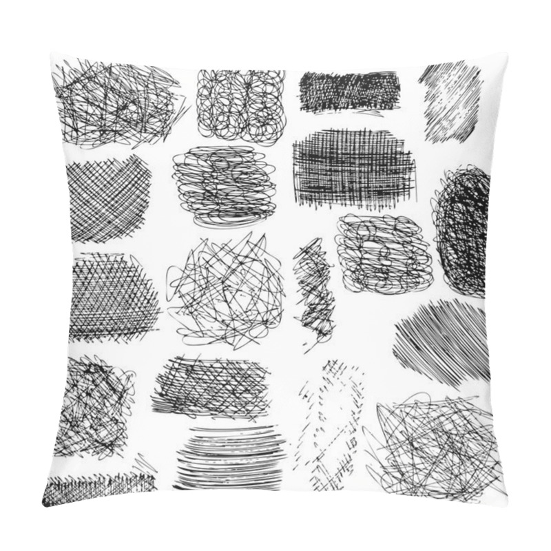 Personality  Vector Set Of Ink Lines Pillow Covers