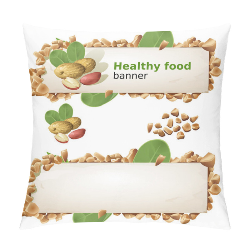 Personality  Set Banners With Peanut And Ground Nuts. Pillow Covers