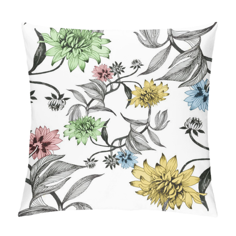 Personality  Hand Drawn Summer Flowers Pillow Covers