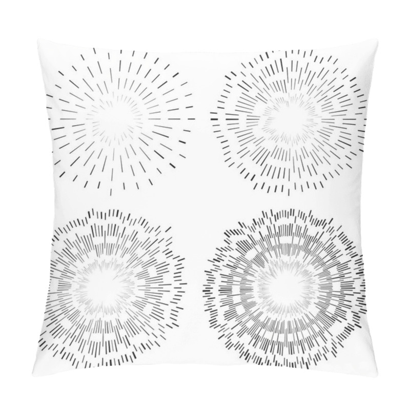 Personality  Set Of Circular Geometric Elements Pillow Covers