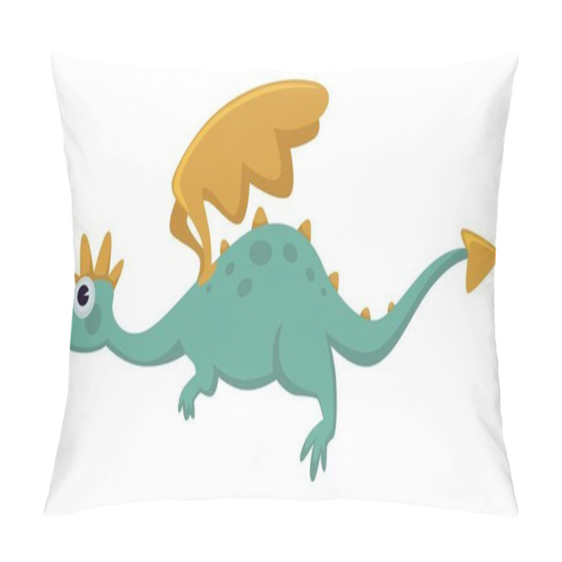 Personality  Dinosaur Dino, Prehistoric Animal Vector Isolated Illustration. Pillow Covers