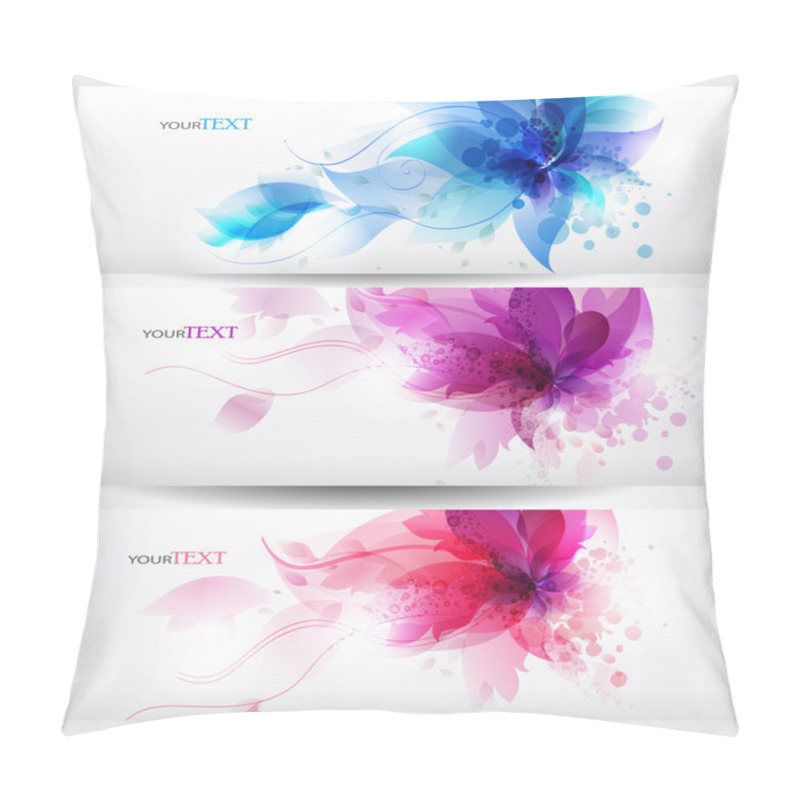 Personality  Flower Vector Background Brochure Template. Pillow Covers