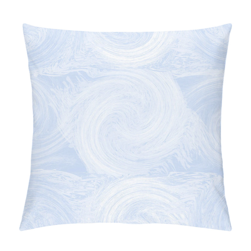 Personality  Seamless Pattern With Rows Of Grunge Swirled Elements In Blue And White Pastel Colors For Web Design Pillow Covers