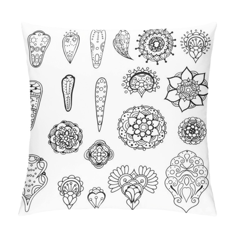 Personality  Monochrome Doodle Flowers Pillow Covers