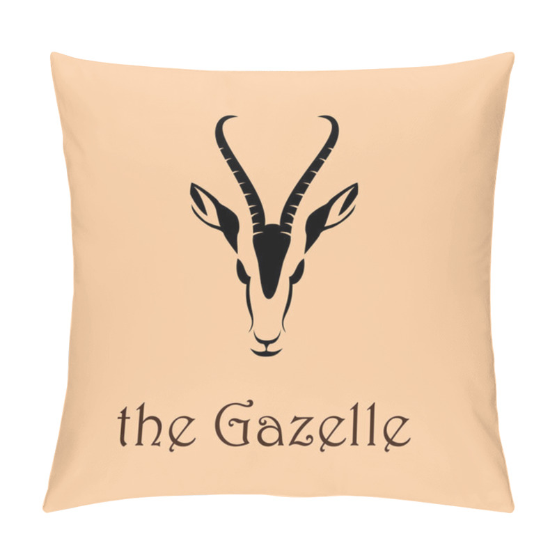 Personality  Vector Sign Abstract Head Of African Gazelle Pillow Covers