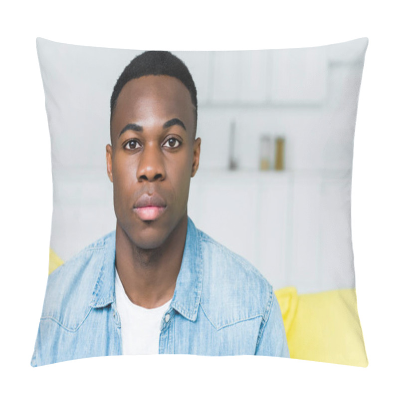 Personality  Portrait Of Confident African American Man Looking At Camera Pillow Covers