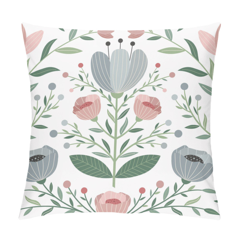 Personality  Botanical Pattern With Meadow Flowers And Plants Pillow Covers