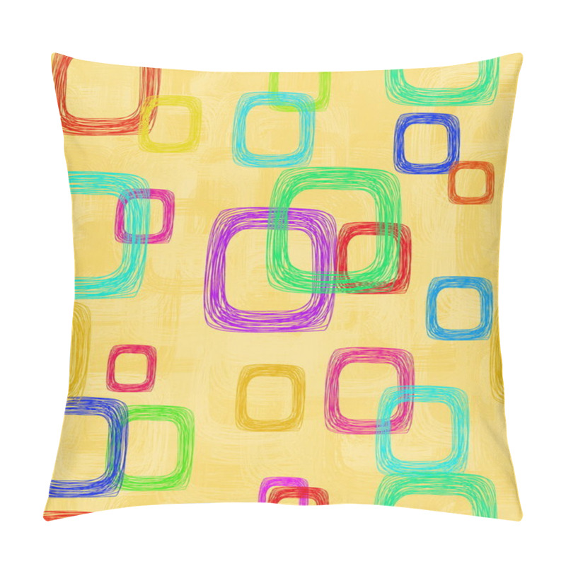 Personality  Abstract Background With Squares Pillow Covers