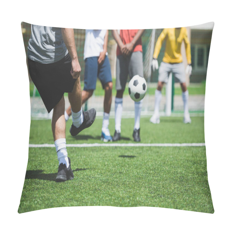 Personality  Soccer Players At Pitch Pillow Covers