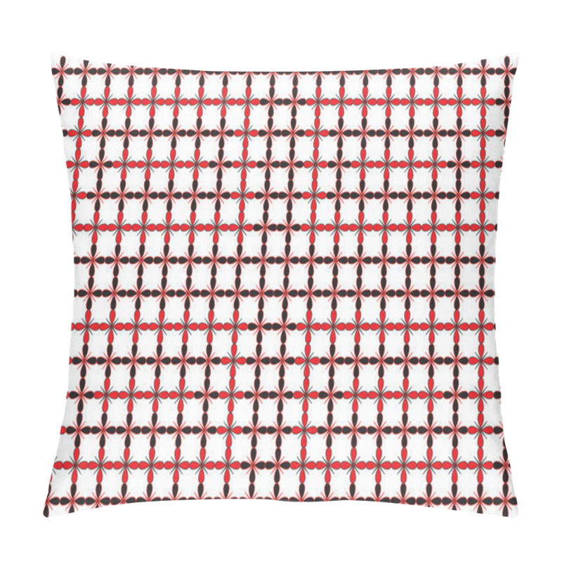 Personality  Wallpaper Pattern Red Black On White Pillow Covers