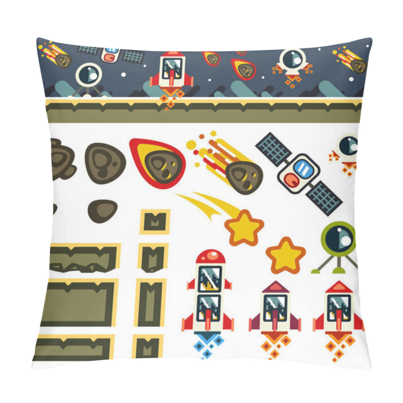 Personality  Space Flat Game Level Kit Pillow Covers