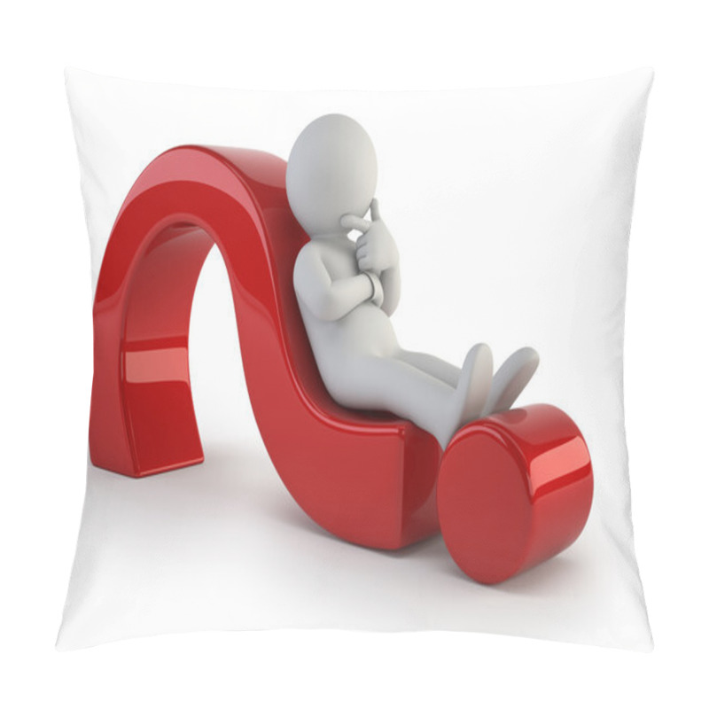 Personality  3d Small - Lying On A Question Mark Pillow Covers